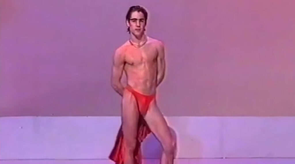 Colin Farrell wearing a thong